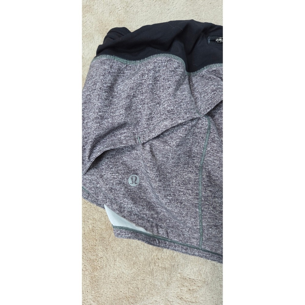 Lululemon Speed Up Shorts Low-Rise 2.5" Heather Lux Multi Black/Gray Size 8 - Picture 6 of 10